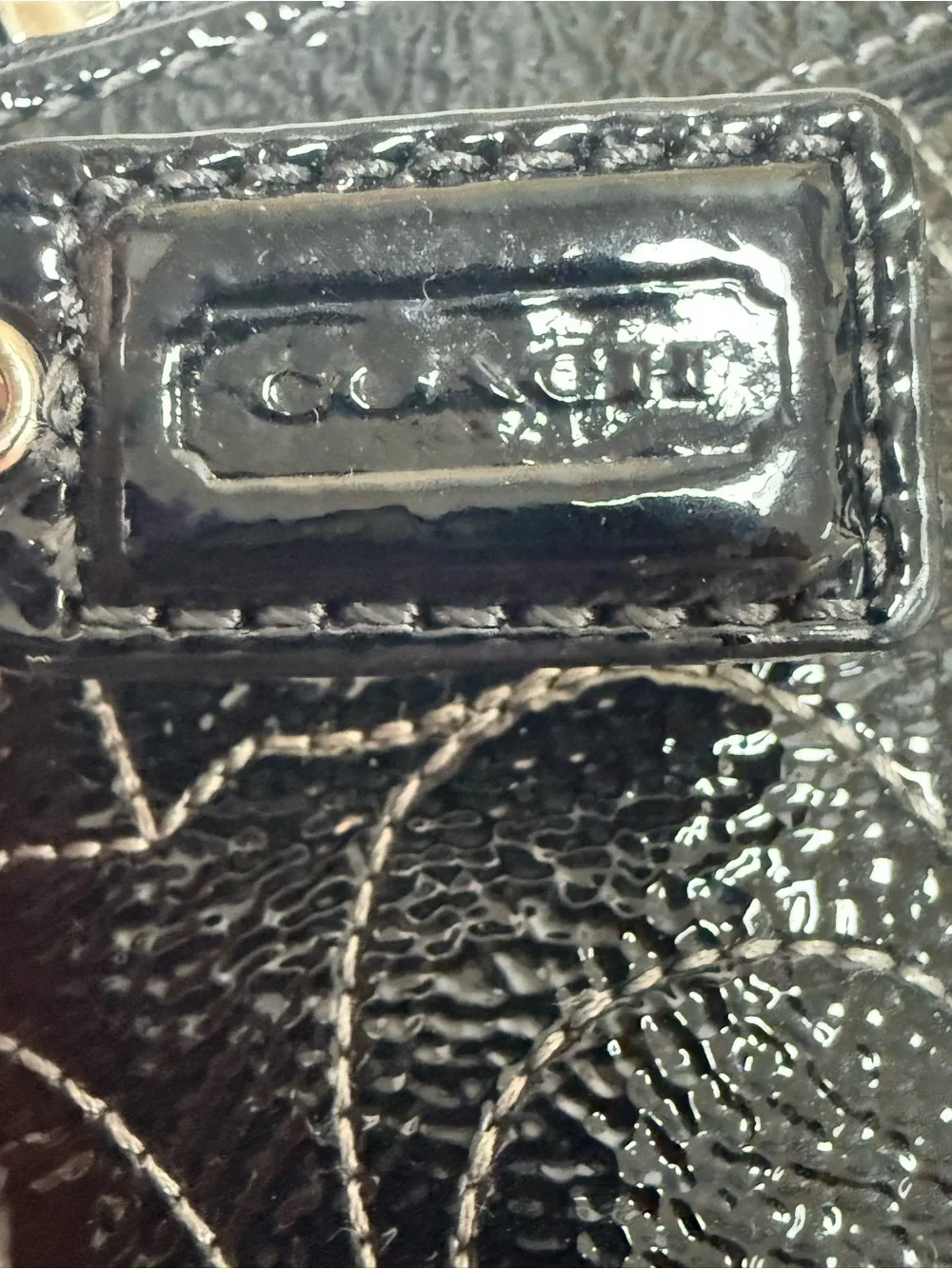 Coach wristlet glossy